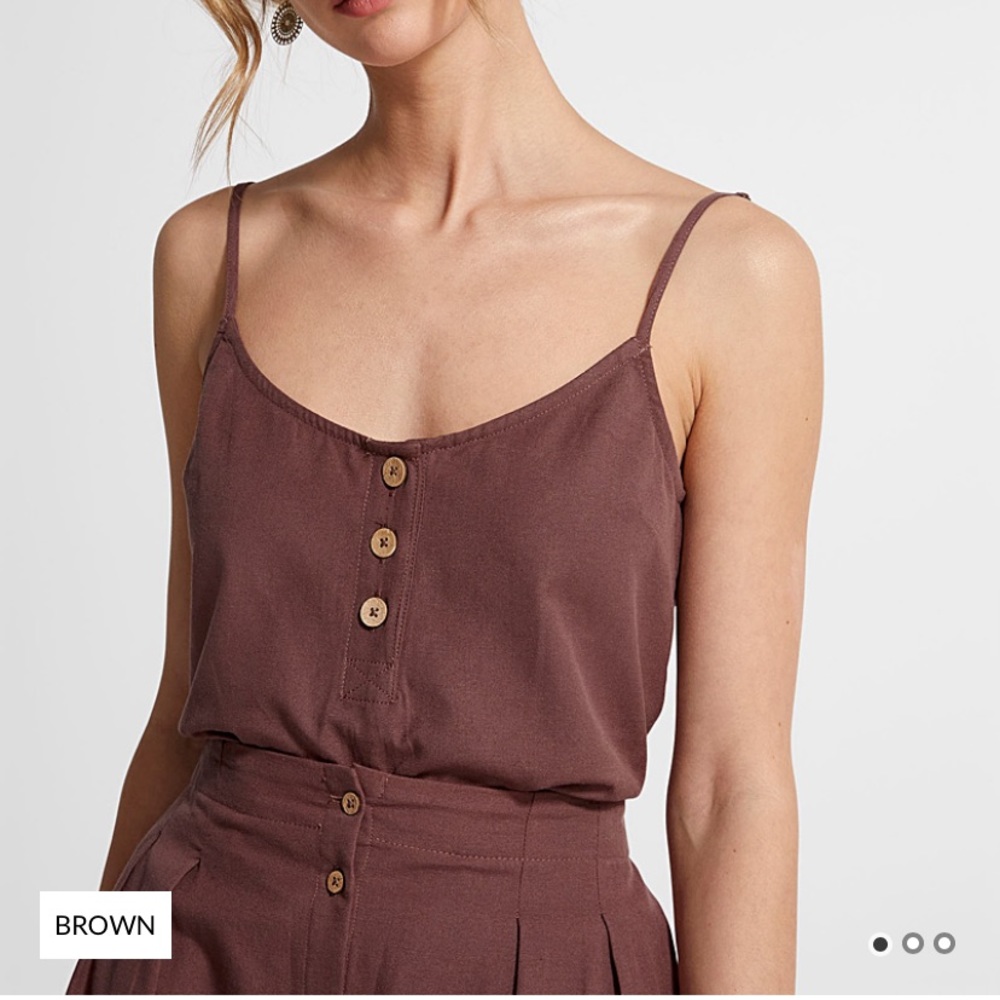 ICŌNE Organic cotton buttoned boxy-fit cami